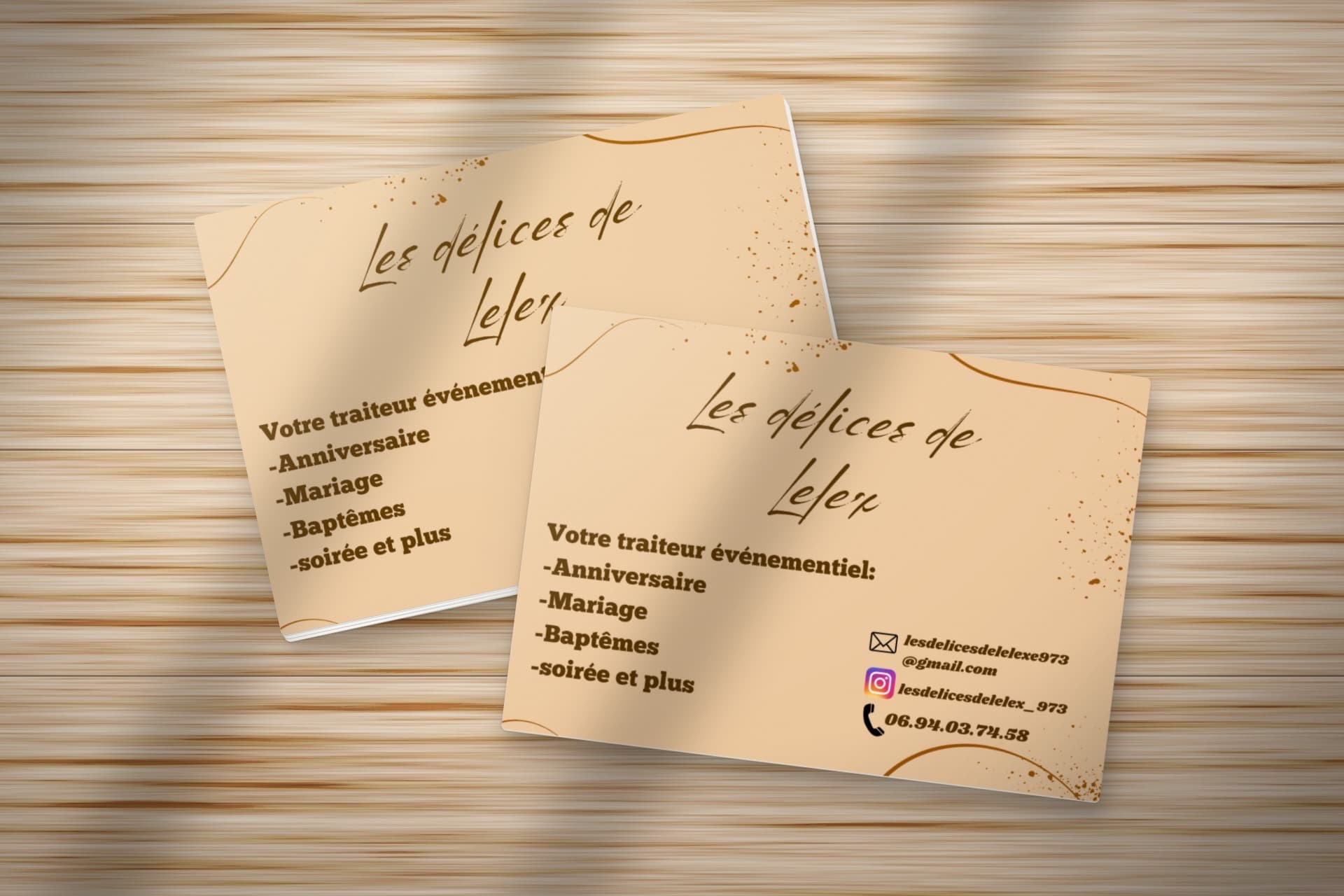 Cartes de visite pour Les Délices de Lelex