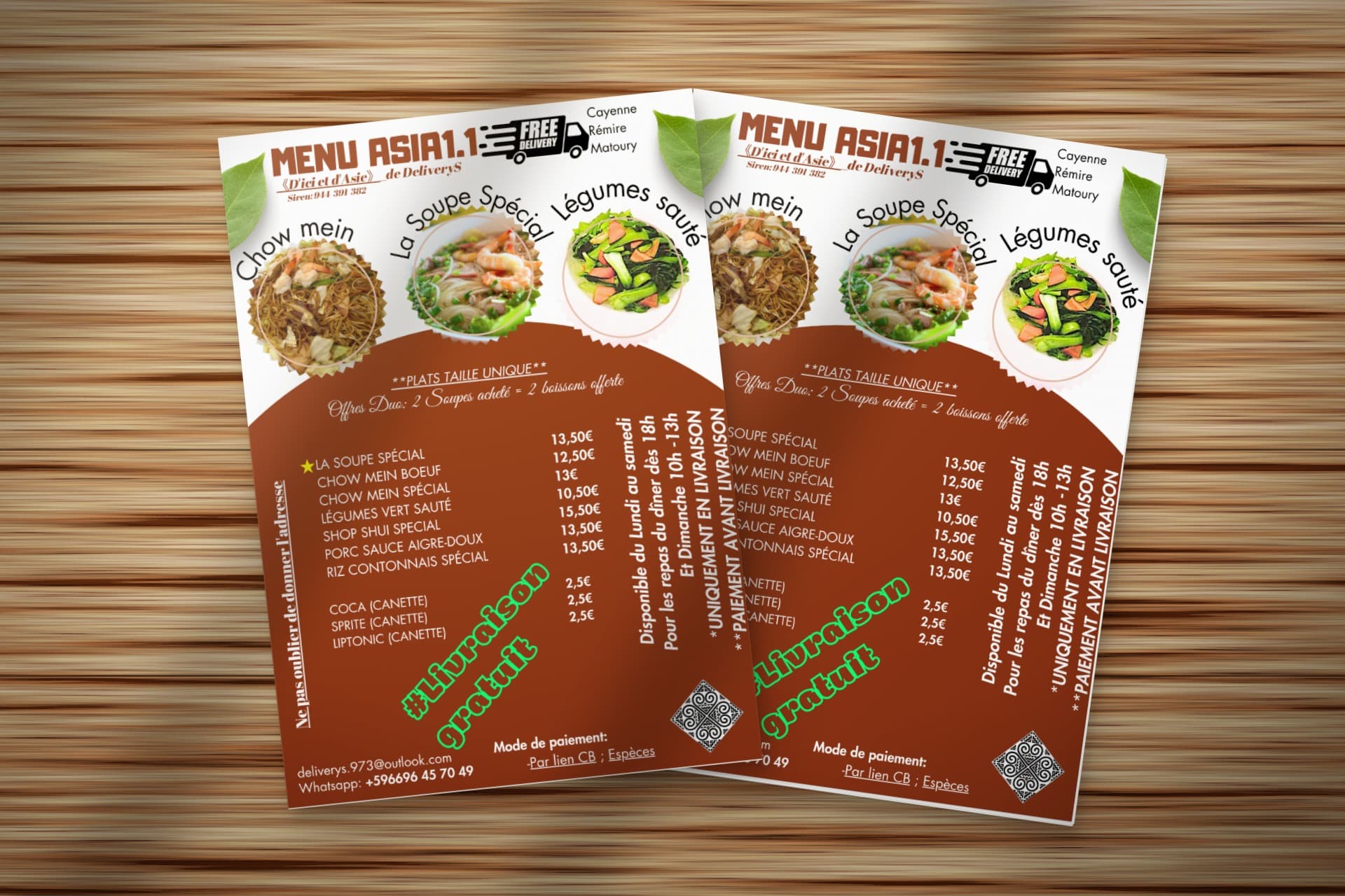 Flyers A5 pour Asia 1.1