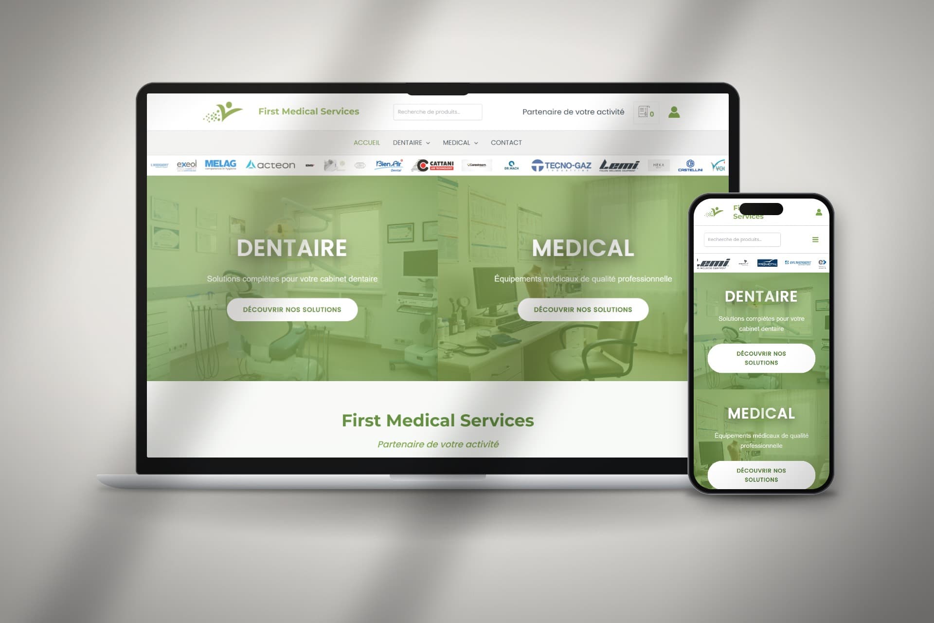 Site vitrine pour First Medical Services