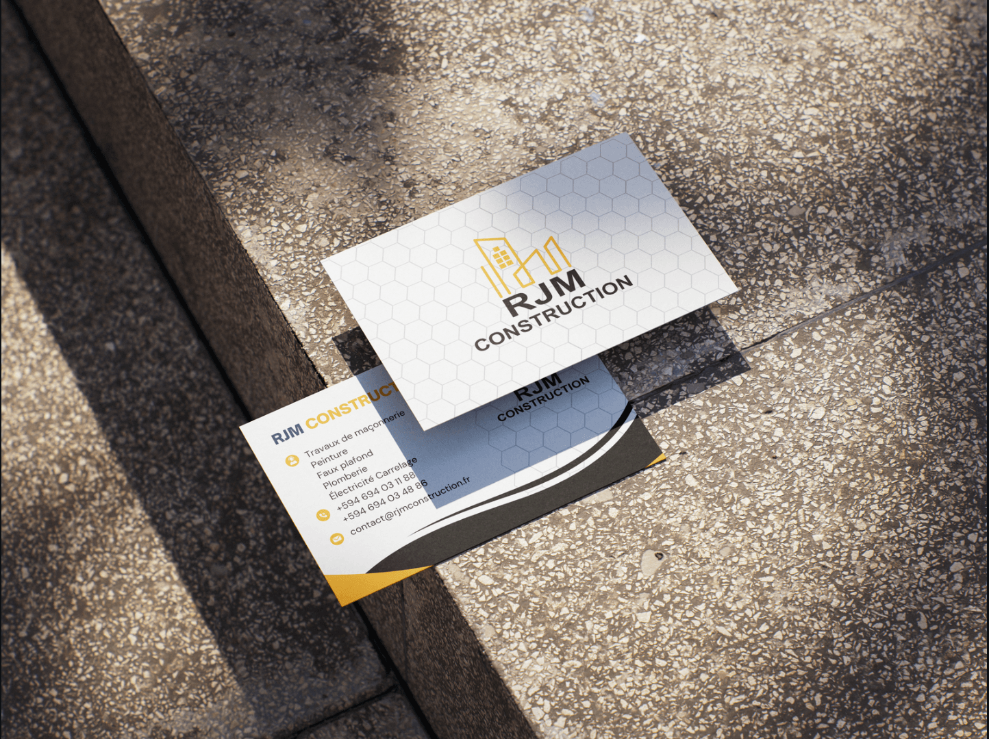 Carte de visite pour RJM Construction