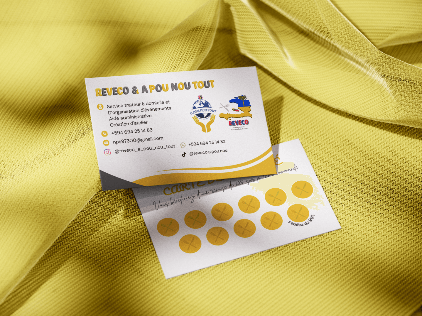 Carte de visite pour Reveco & A Pou Nou Tout