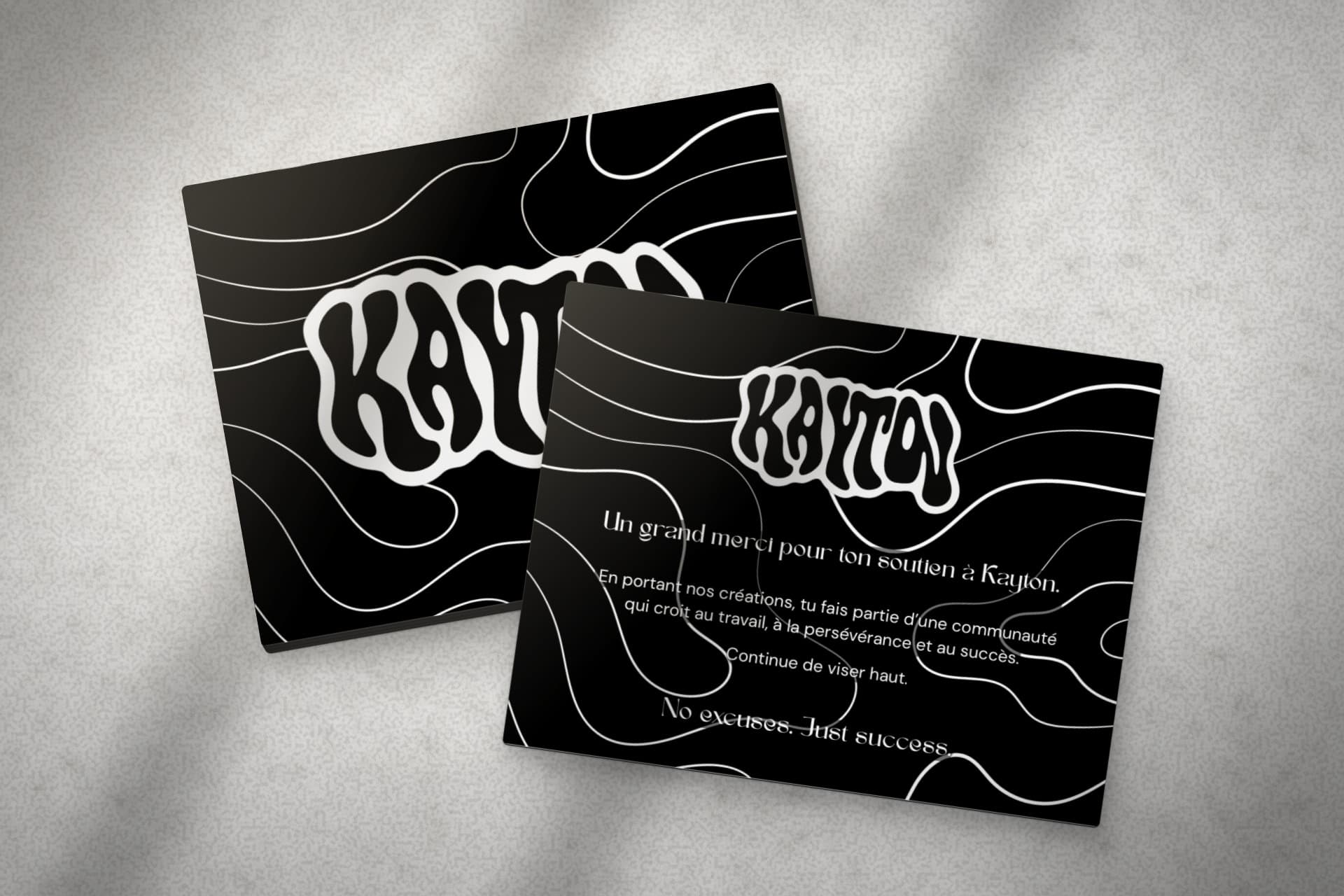 Cartes de remerciement pour Kayton