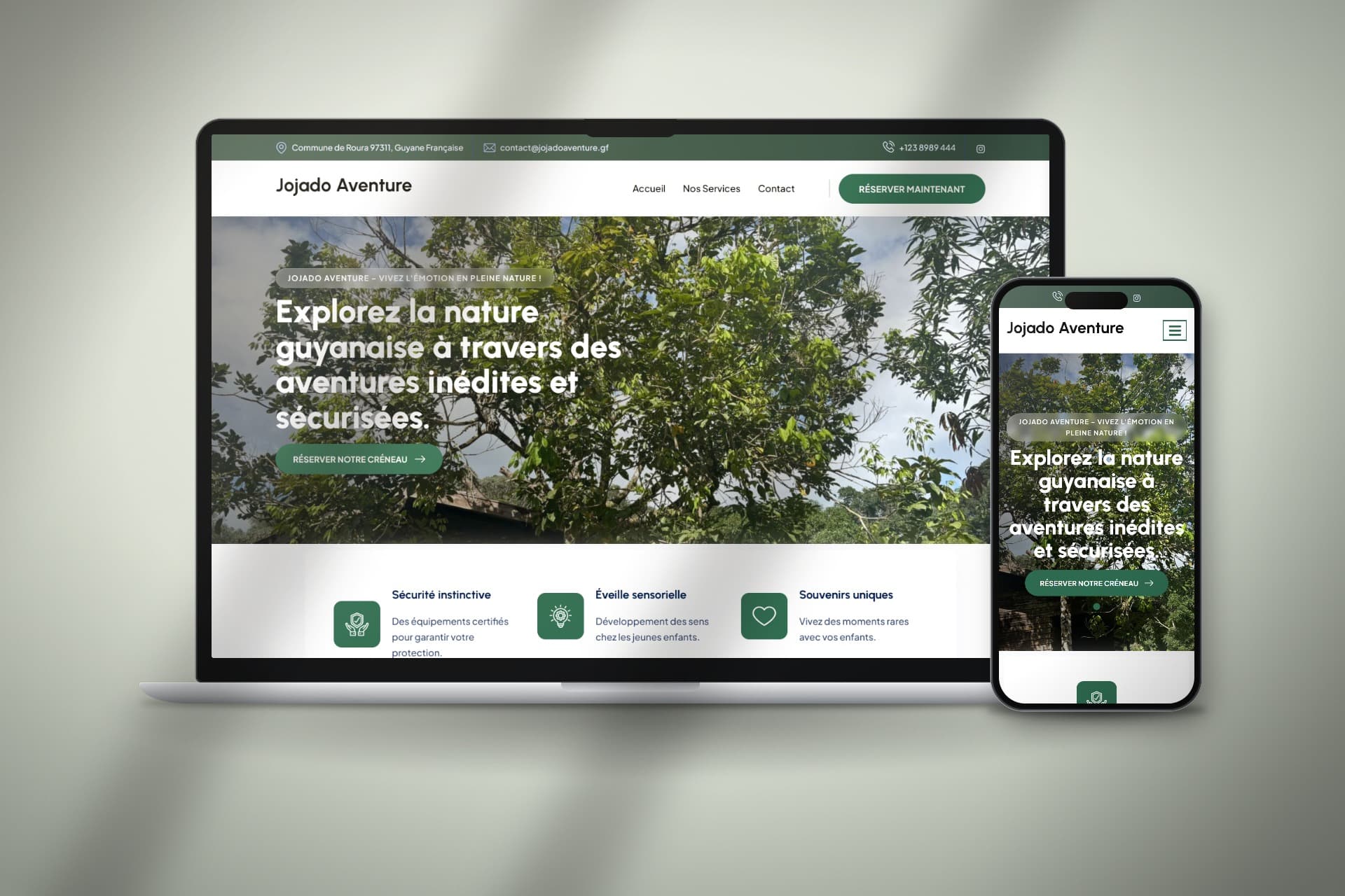Site vitrine pour Jojado Aventure